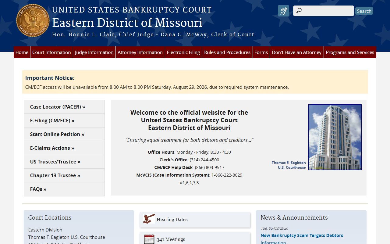 New Madrid County Circuit Court bankruptcy court records path