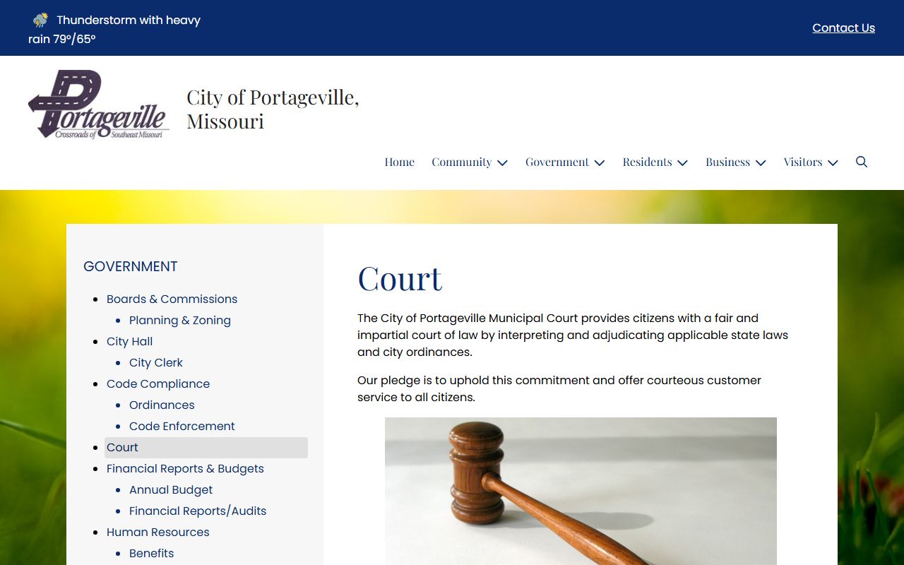 New Madrid County court records Portageville municipal court