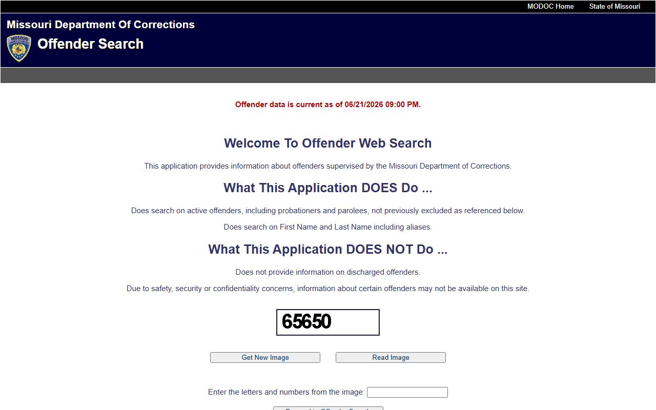 New Madrid County inmate records Missouri DOC offender search