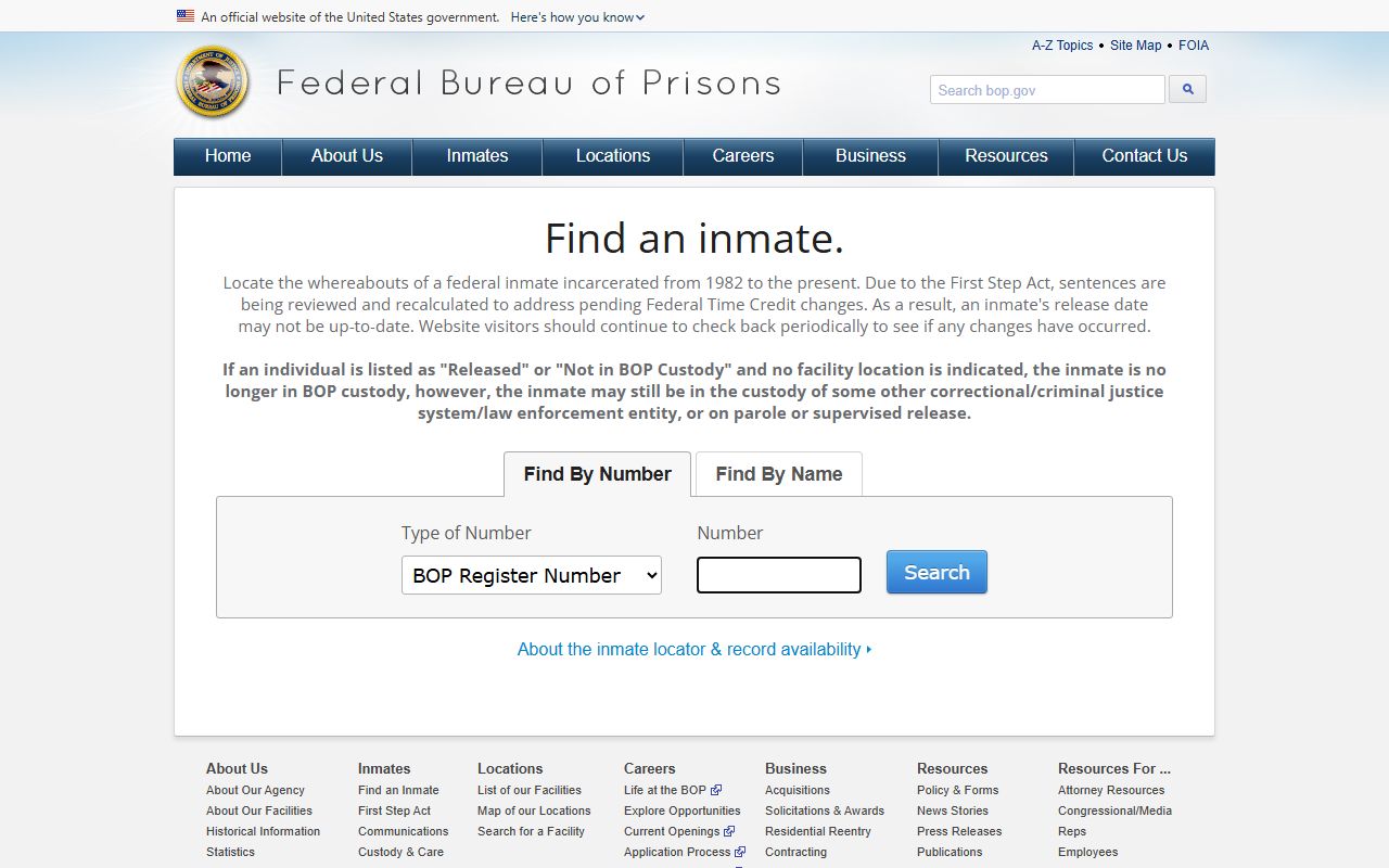 New Madrid County inmate records federal BOP inmate locator