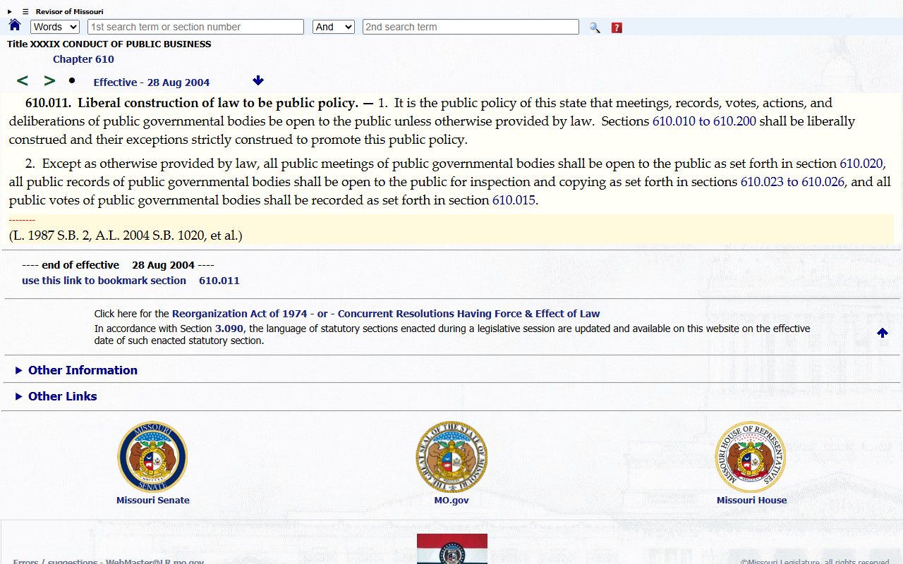 New Madrid County traffic court records Missouri open records policy