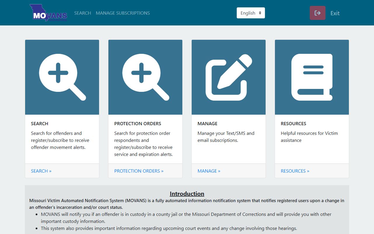 New Madrid County warrant records MOVANS public portal